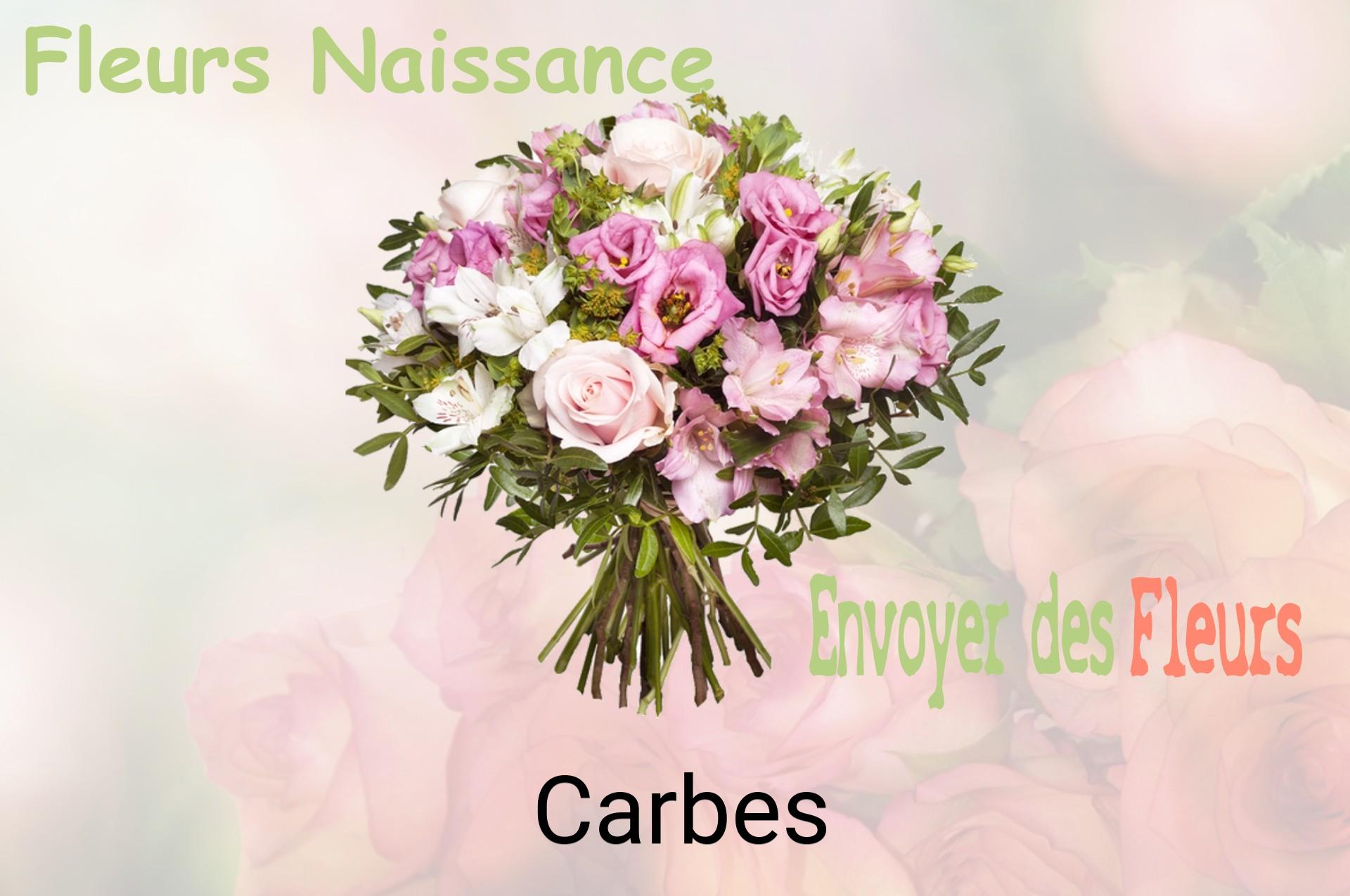 Bouquet de fleurs de naissance livré à Carbes